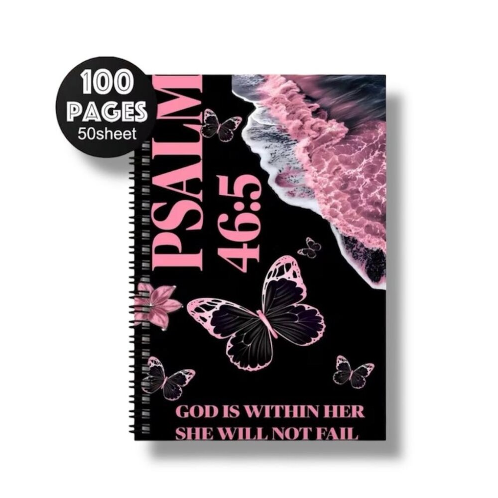 NEW - WOMENS - PSALM 46.5 - GOD IS WITH HER SHE WILL NOT FAIL 100 PAGE - JOURNAL